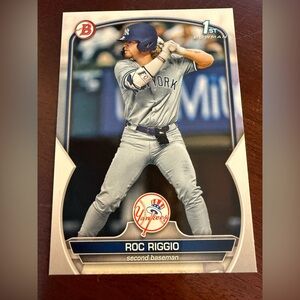 Topps Roc Riggio Yankees Card with Black and White Design